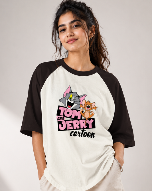 Oversized Unisex T-Shirt - Tom & Jerry Cartoon