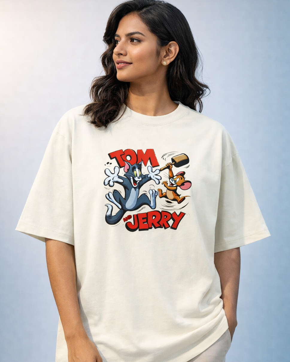 Oversized Unisex T-Shirt - Tom & Jerry