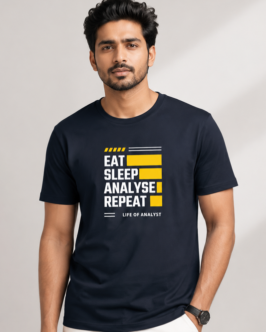 #Trending🔥Regular Unisex T-Shirt - Eat, Sleep, Analyse, Repeat