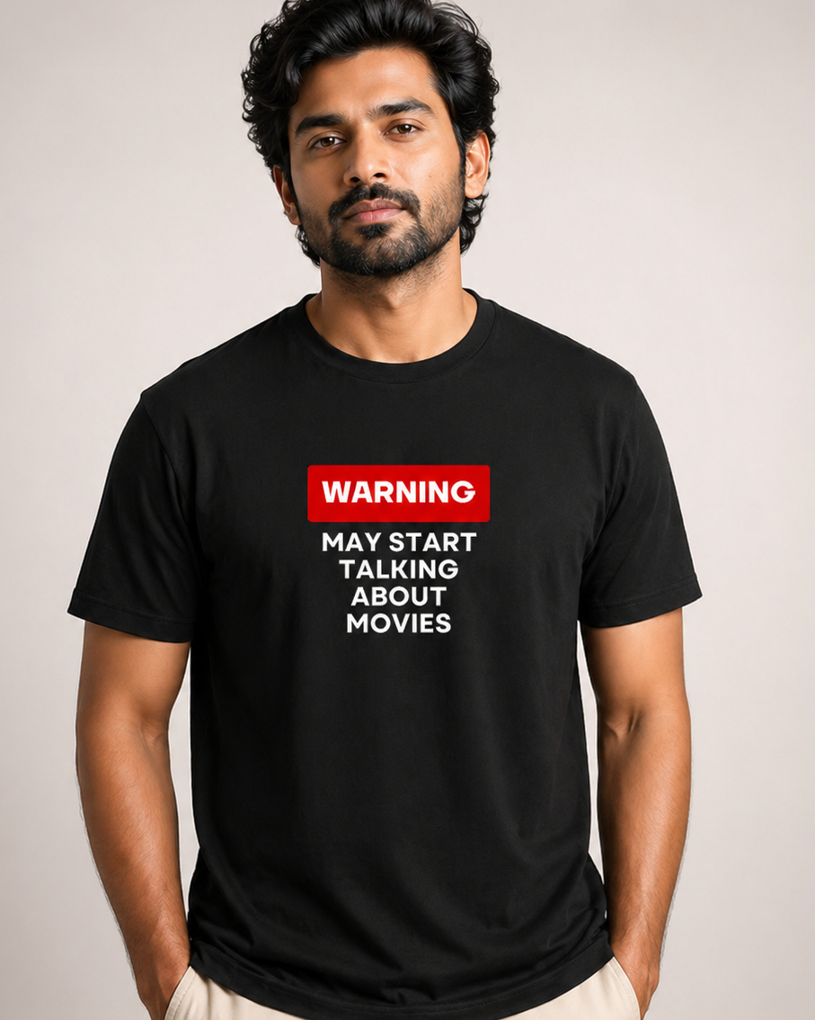 Regular Unisex T-Shirt - WARNING! May start talking about movies