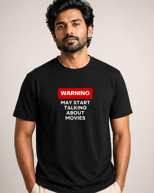 Regular Unisex T-Shirt - WARNING! May start talking about movies
